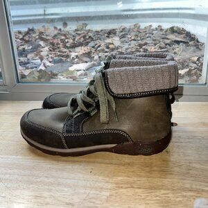 Chaco Barbary Ankle Boots Women Size 7.5 Brown Leather Wool Ivy